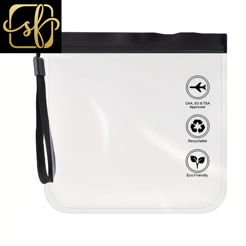 Transparent TSA Approved Toiletry Bag Portable Travel Essentials Flight Make up Liquid Leakproof Resealable EVA Cosmetic Bags