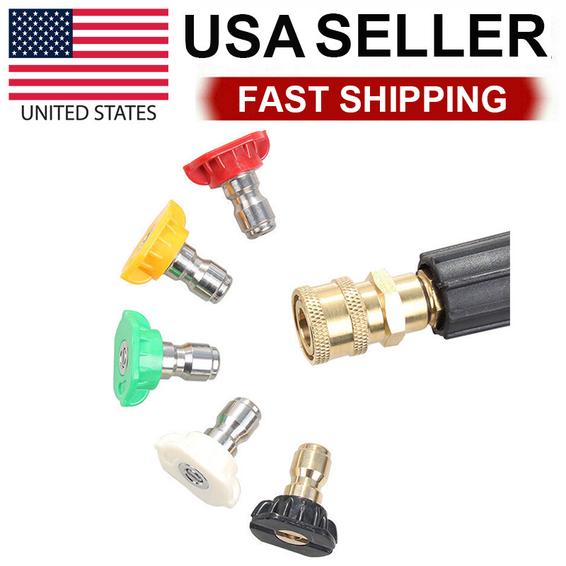 4000 PSI Power Pressure Spray Washer Accessories 5 Nozzle Tips Multiple Degrees