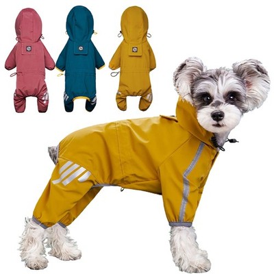 Dog Raincoat Reflective Waterproof Pet Clo…