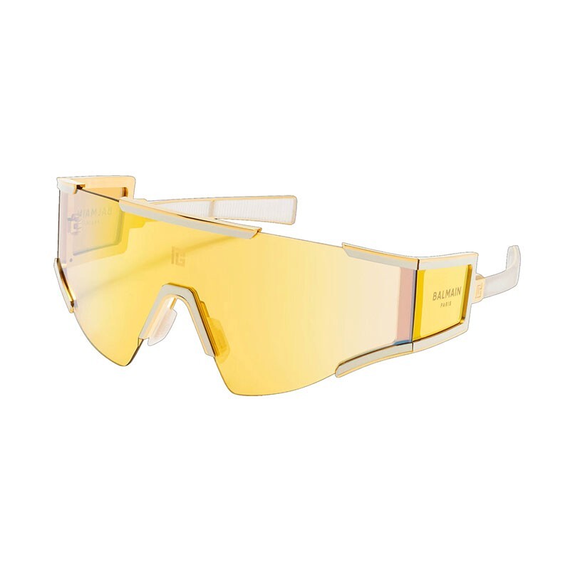 NEW BALMAIN FLECHE BPS-138B UNISEX GOLD/BONE SUNGLASSES