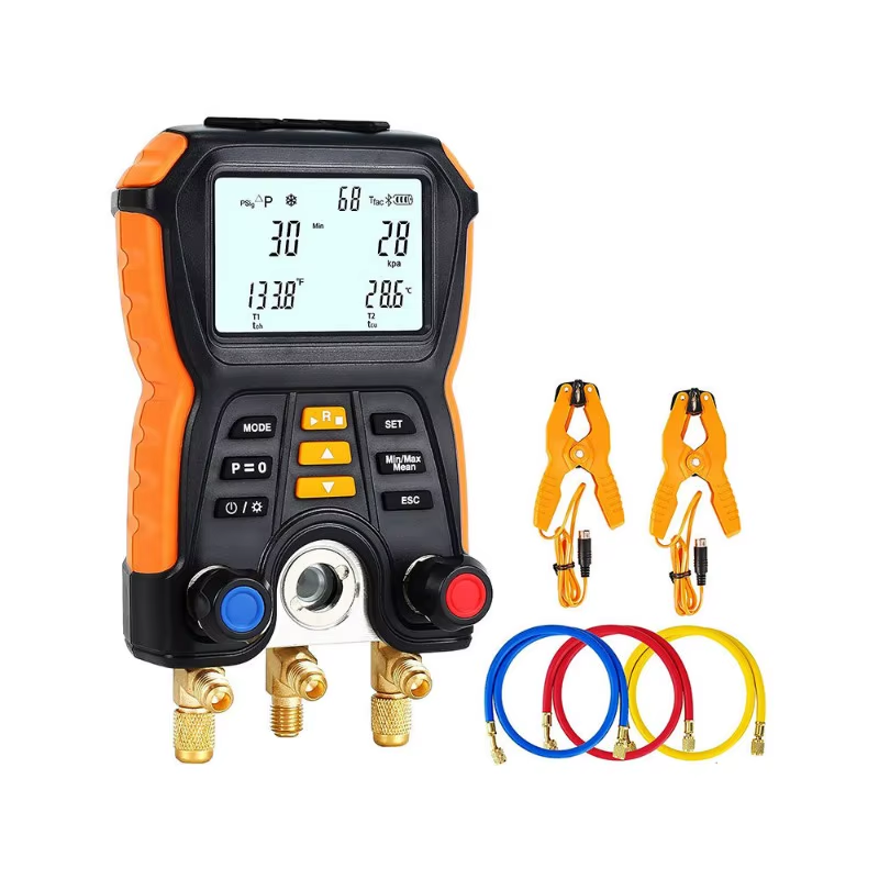 HTI New HT-750 Digital Pressure Gauge Refrigeration Vacuum Manifold Tester Refr