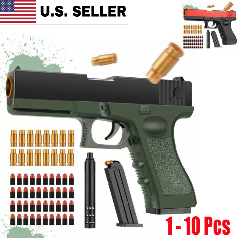 1-10pcs Foam Soft Bullets Toy Gun Shell Ejecting Magazine Re