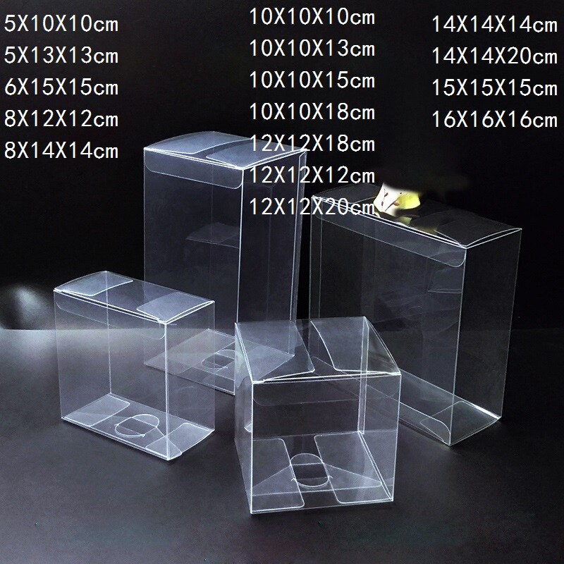10X Kiste Durchsichtig PVC Plastik Würfel Hochzeit Party Geschenk Display