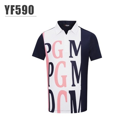 PGM Children Golf T-Shirts Short Sleeve Sports Tops Girls Printed Polo Shirts