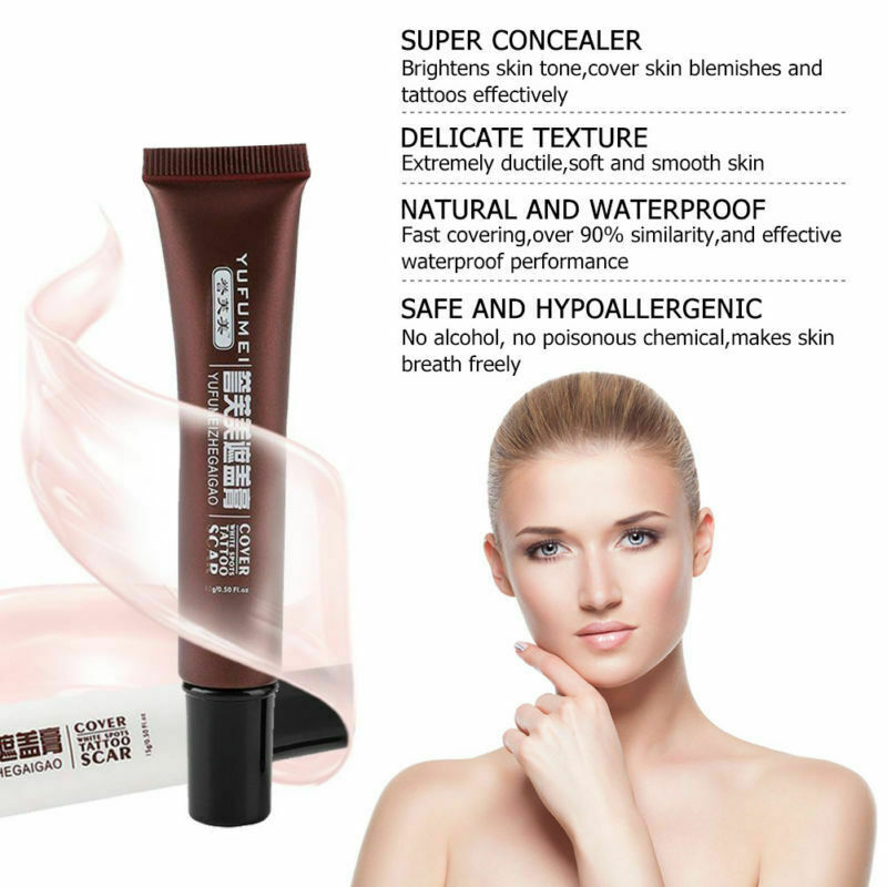 Tattoo Cover Up Skin Scar Birthmark Concealer Waterproof Spot Hide Makeup Cream 753610649137 Ebay