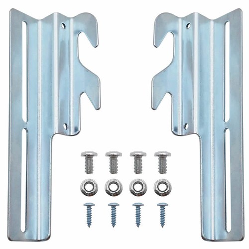 4Set Bolt-On to Hook-On Bed Frame Conversion Brackets with Hardware Hook Plate