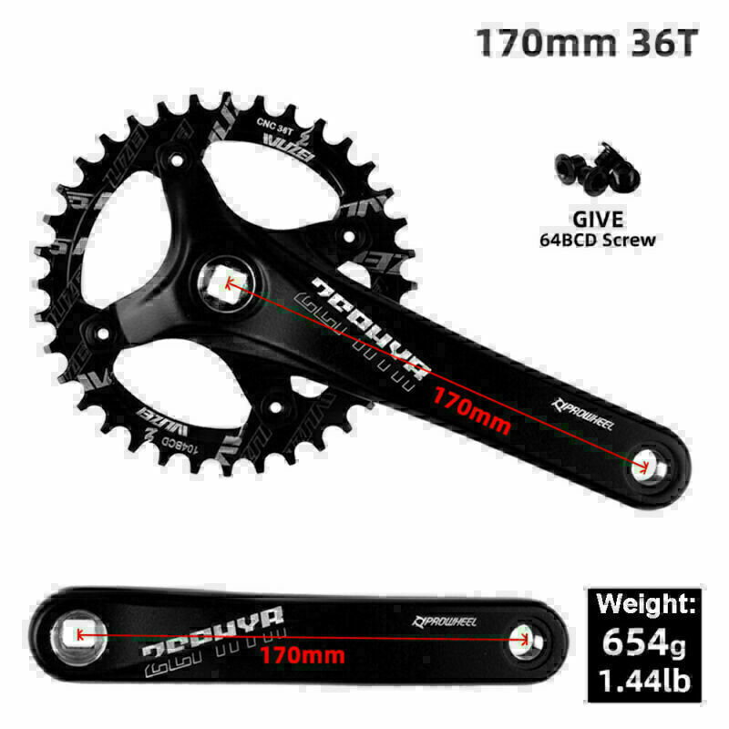 Prowheel Mountain Bike crank 30/32/34/36/38T Sprocket 104BCD MTB Crankset