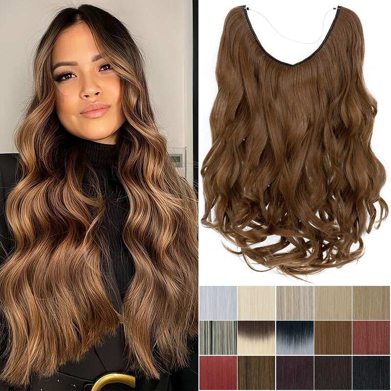 Multi Options Natural Invisible Hidden Wire In Hair Extensions One Piece Thick