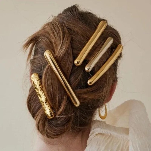 2024 Gold Geometric Arc Elastic Hair Bands Zinc Alloy Women's Accessories