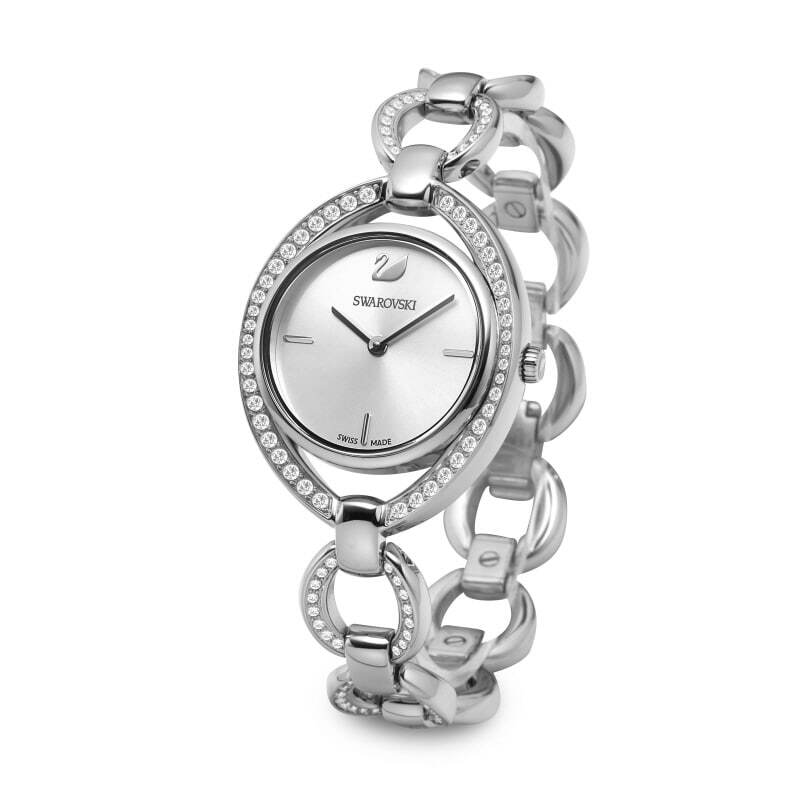 Pre-owned Swarovski Original  Stella Women's Quartz Metal Watch 29x35m 30m Made In Swiss