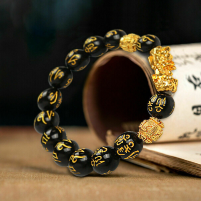Black obsidian chinese sale bracelet