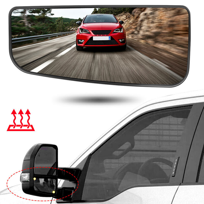 Left Driver Side Mirror Glass Heated For Ford Super Duty F250 F350 2017-2022