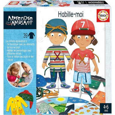 Jeu éducatif - Apprendre les vêtements - Personnage à habiller - Dès 4 ans - Edu