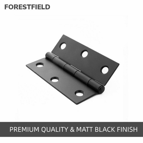 2 x Matt Black Door Butt Hinge Loose Pin 85x60x1.6mm Furniture Hardware Hinges
