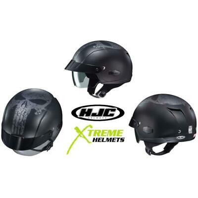 HJC IS-Cruiser Punisher Helmet Half Shorty Lightweight Inner Shield DOT XS-2XL
