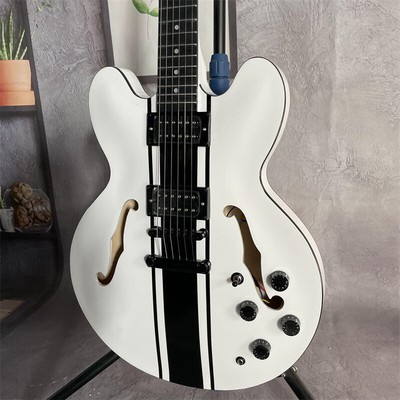 Alpine White Tom Delonge Electric Guitar Semi-Hollow Body ES-333 HH Pickups
