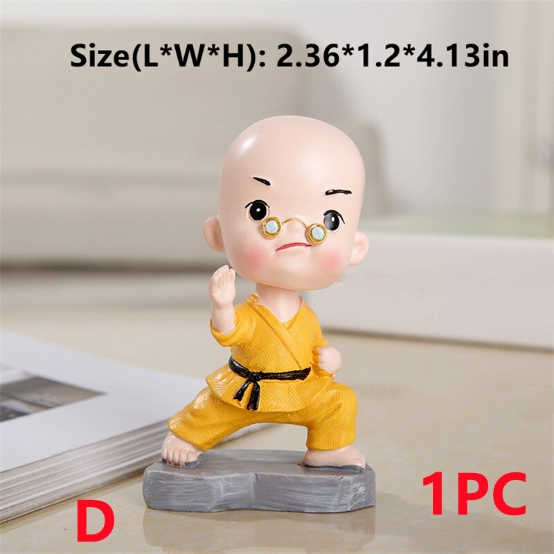 1pc-mignon-secouer-t-te-taekwondo-moines-figurine-statue-bouddha-ornement-crafts