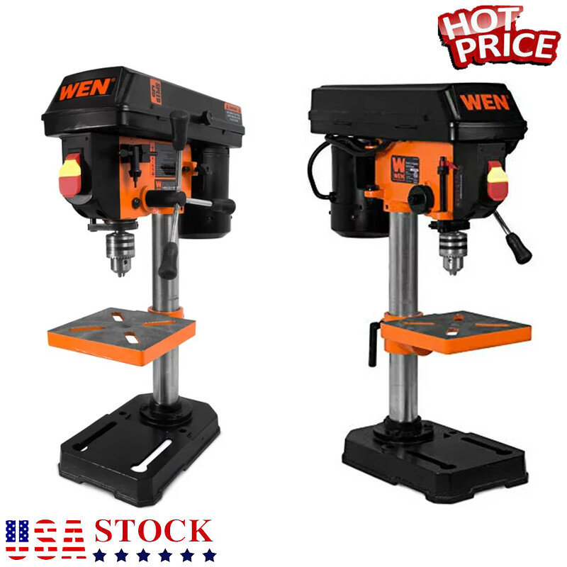 US 2.3-Amp 8-Inch 5-Speed Cast Iron Benchtop Drill Press Keyed Chuck Power Tools