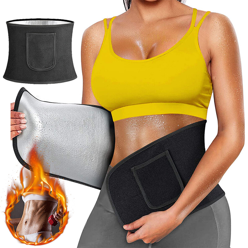 Waist Trainer Abs Belt for Women & Men Trimmer Cincher Sauna Sweat Body Shaper
