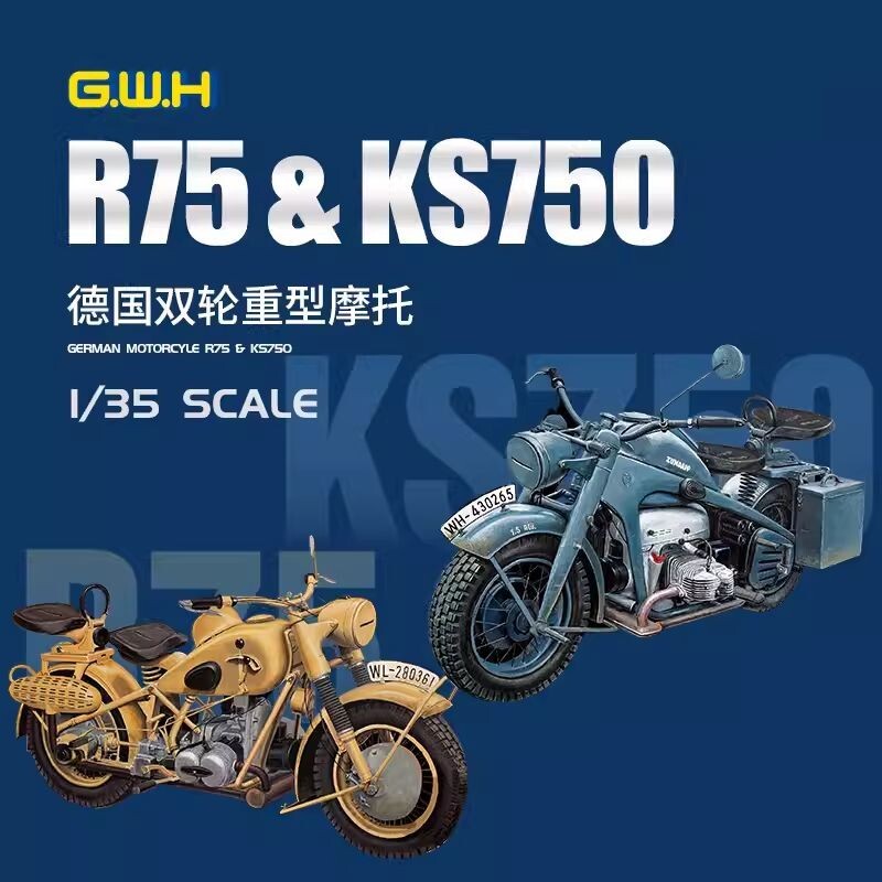 Great Wall Hobby L3527 1/35 German Motorcycle R75 & KS750 | eBay