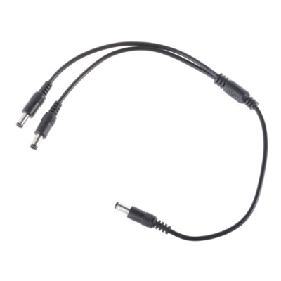 Multi Use DC5521/DC5525 Y Splitter Cable Wire 1 Male to 2 Male Connectors Cord
