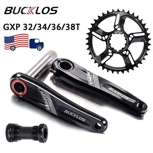 BUCKLOS MTB GXP Crankset BB 32/34/36/38T Chainring Narrow Wide 170mm/175mm Crank