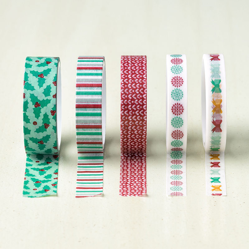 Stampin UP Paper PRESENTS & PINECONES & Washi Tape 12 x 12  New Christmas