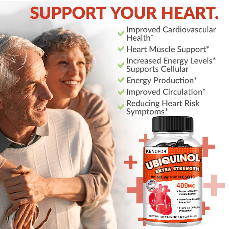 COQ 10 Coenzyme Q-10 400mg Heart Health Support, Increase Energy & Stamina
