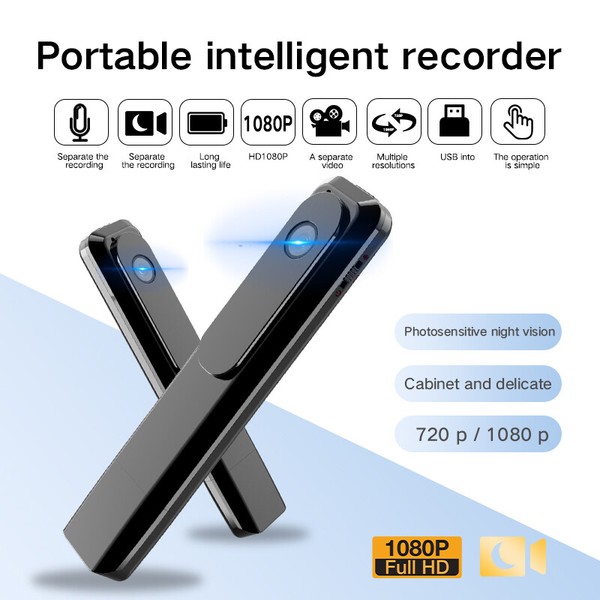 Portable HD intelligent recorder with night vision feature.