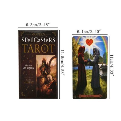 78pcs Modern Spellcaster's Tarot Full English Tarot Cards Deck