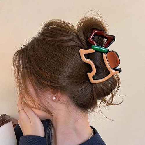 Cartoon Dog Hair Claw Clip for Women Girls Plastic Hair Accessory