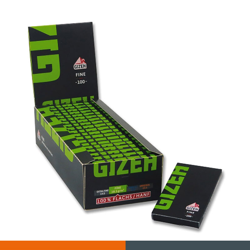 Gizeh Fine Black grün Magnet Zigarettenpapier Drehpapier 20 x 100 Blatt