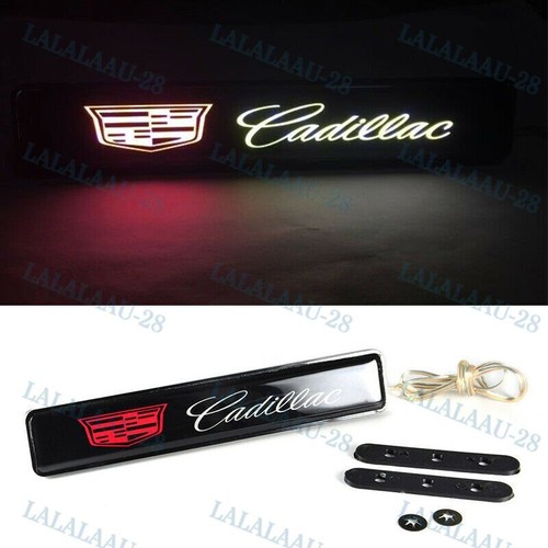 Car Front Bumper Grille Emblem Luminescent Badge Sticker For Cadillac LED Light