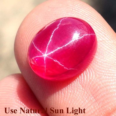 100% Natural Red Star Ruby Oval Cabochon Awesome 05.80Cts. 08x 10x 04mm