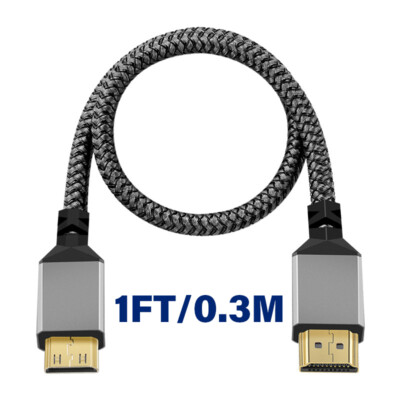 High Speed Mini HDMI to HDMI Cable Braided Cord 3D 4K/60Hz 1080p For HDTV Camera