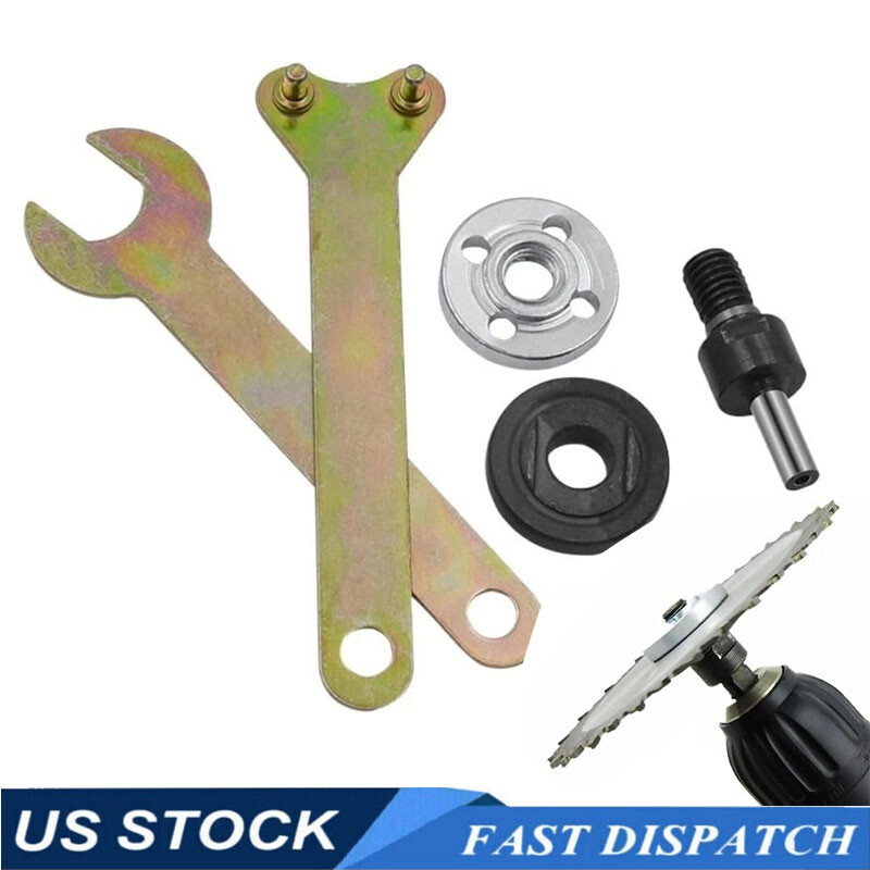 5Pcs Electric Drill Angle Grinder Connecting Rod Sets 10mm Dia Flat Handle