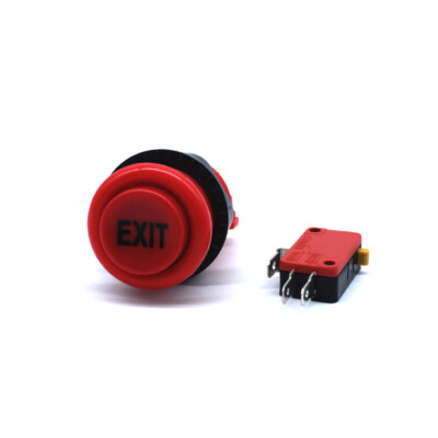 HAPP Style Arcade Game EXIT Push Button Pattern American Microswitch JAMMA MAME