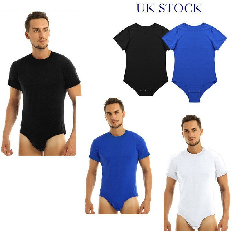 QiaTi Mens Thong Leotard Bodysuit Stretch Singlet Wrestling Jumpsuit