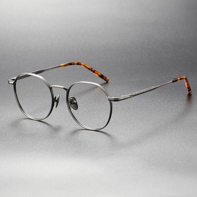 Premium Titanium Polygon Photochromic Reading Glasses Ultralight  +0.5~6.0