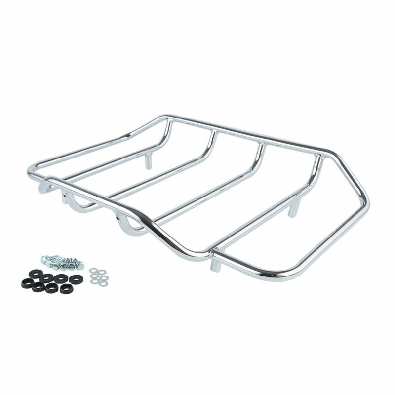 Chopped Trunk Backrest Luggage Rack Fit For Harley Tour Pak Electra Glide 97-13