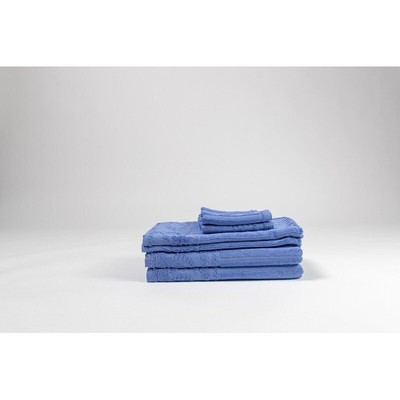 Anchor & Rope 6-Piece 100 Cotton Bath Towel Set Periwinkle