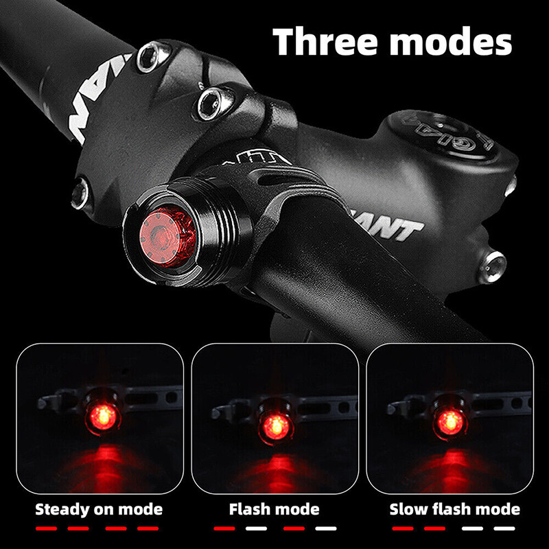 Rechargeable Bike Bicycle Light LED Lamp Torch Front Handlebar Lamp W/Rail Light