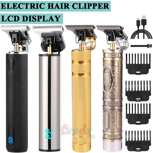 Professional Hair Clippers Trimmer Cutting Beard LCD Cordless Barber Shaving USB