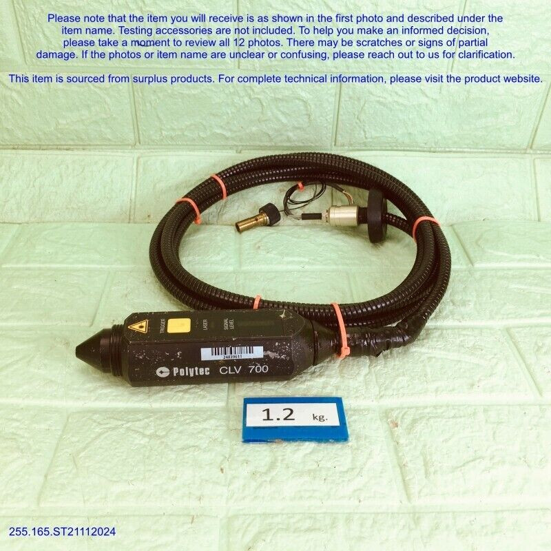 Polytec CLV-700 Laser Sensor Head SN:9611 as photo,CLV-800,FAIL part not working