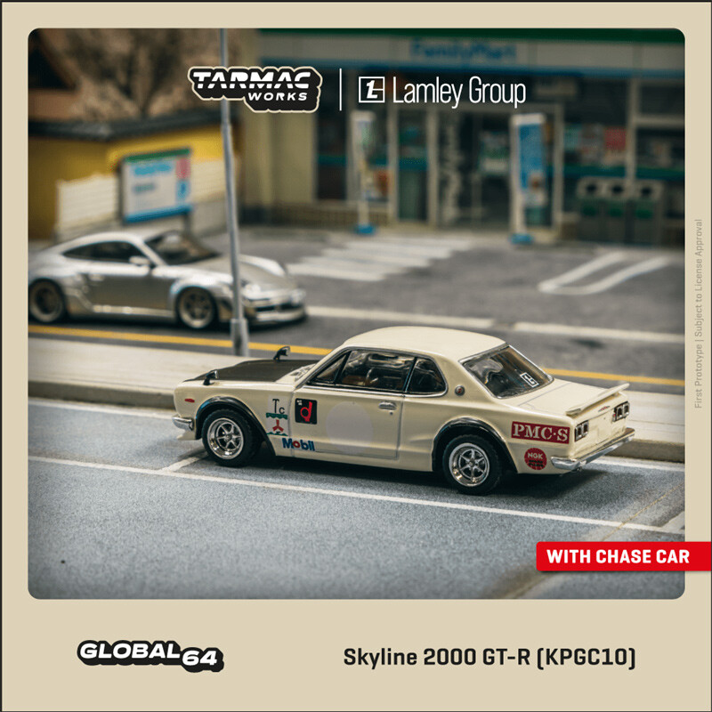 Tarmac Works 1:64 Skyline 2000 GT-R (KPGC10) White Model Car