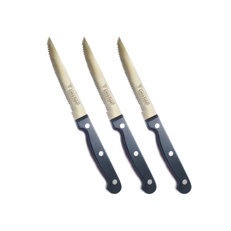 Set 3 Coltelli Cucina Seghettati Appuntiti 24cm moc