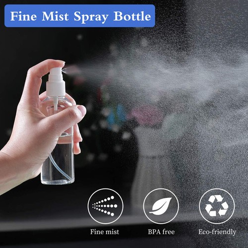 30/60ML Travel Spray Bottle Plastic Transparent Perfume Empty Atomizer USA