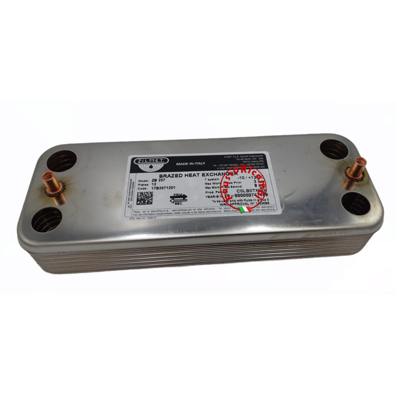 ÃChangeur Sanitaire 12 Plaques Compatible Avec ChaudiÃRe Baxi Jjj005625460 Jjj00