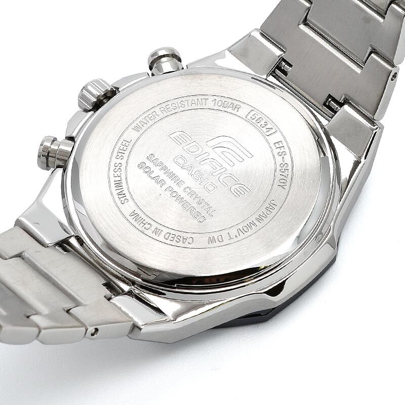 Pre-owned Casio Edifice Efs-s570ydb-2ajf Chronograph Solar Powered Watch Efs-s570ydb-2a