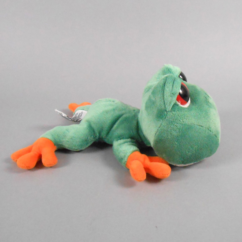 Russ Lil Peepers Ribbett Frog Plush Green Frog 10